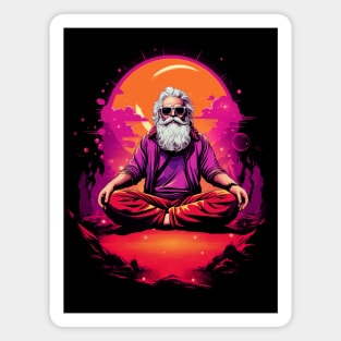 Meditating Santa Claus Magnet